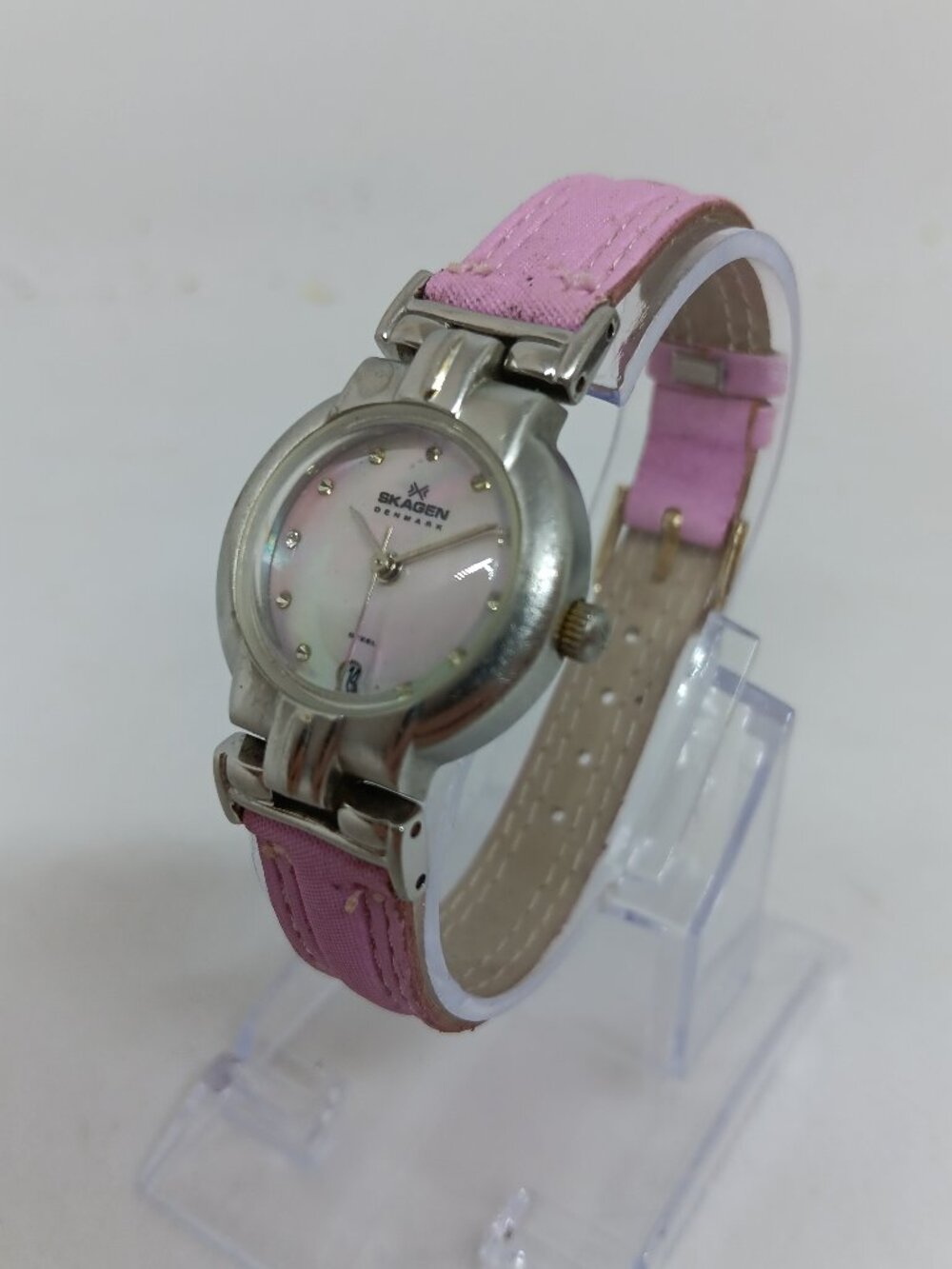 Skagen P38SGS Women's Slim Profile MOP Dial Japanese Quartz S/Steel Watch